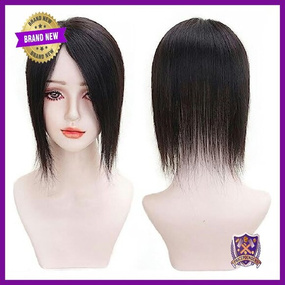 Silk Base Human Hair Topper 32cm Straight Clip-In Hairpiece for Women main image 7